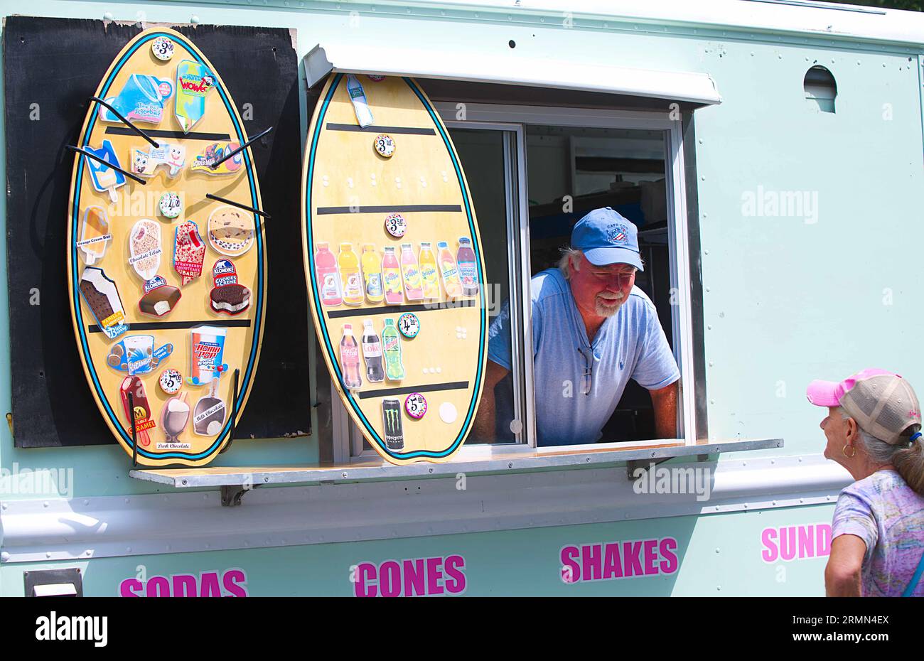 Dennis Festival Days.    An ice cream truck vendor. Stock Photo