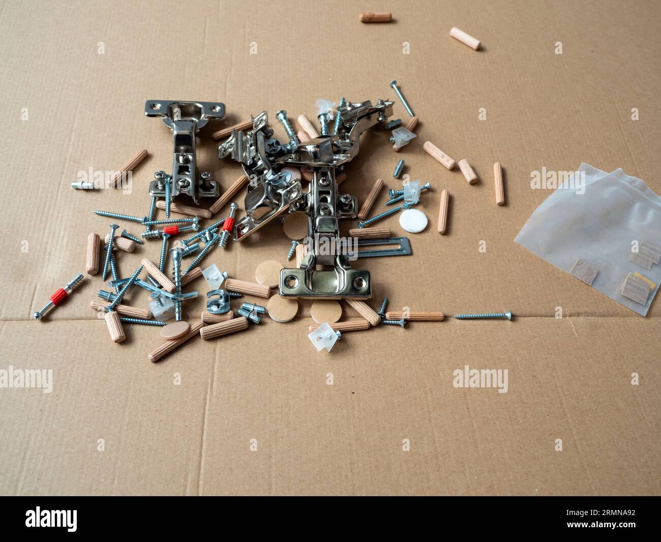 Assembly kit for furniture. Spare parts for furniture assembly Stock