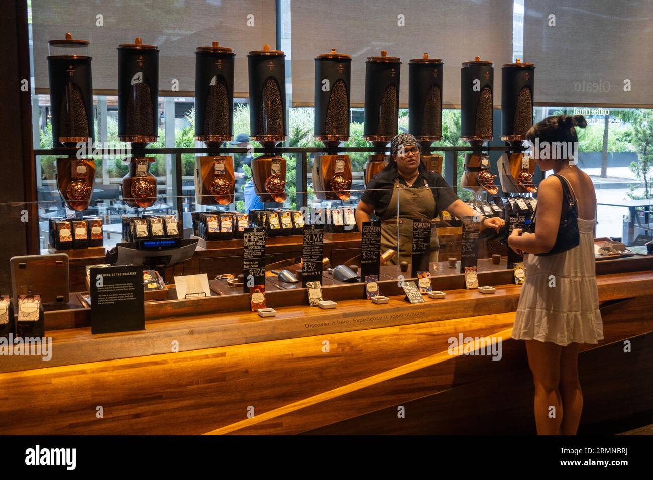 Starbucks reserve roastery cafe in Chelsea Manhattan NYC Stock Photo
