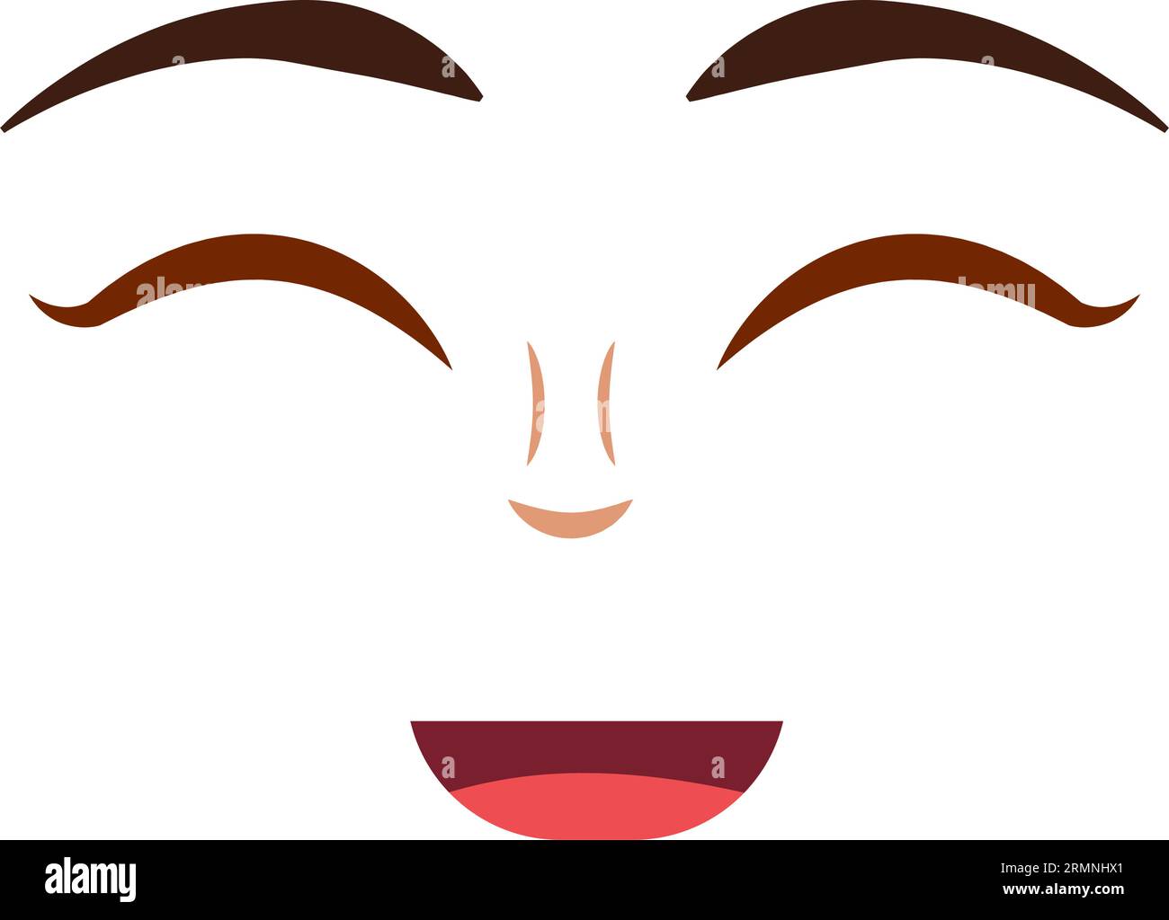 Cute borderless happy facial expression Vector Stock Vector Image & Art ...