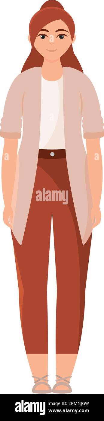 Isolated cute young girl character Vector Stock Vector Image & Art - Alamy