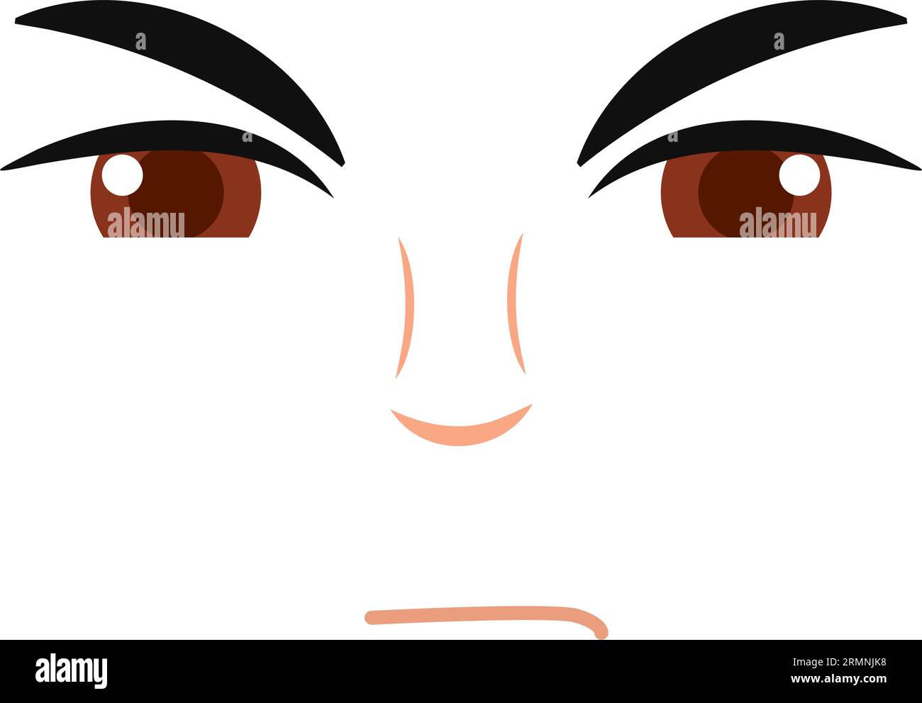 Cute borderless angry facial expression Vector Stock Vector Image & Art ...