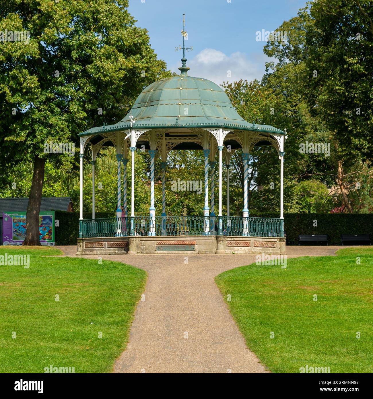 The Shrewsbury bandstand at The Quarry, Shrewsbury, Shropshire, England Stock Photo