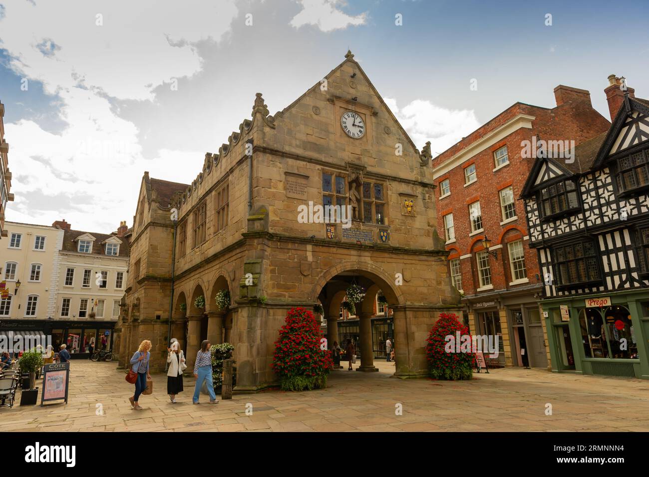 The Old Market Hall, Shrewsbury, Shropshire, England Stock Photo