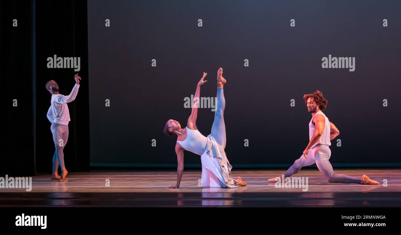 Performance by Alvin Ailey dancers Ashley Mayeux, Christopher Wilson and James Gilmer, Edinburgh International festival, Scotland, UK Stock Photo