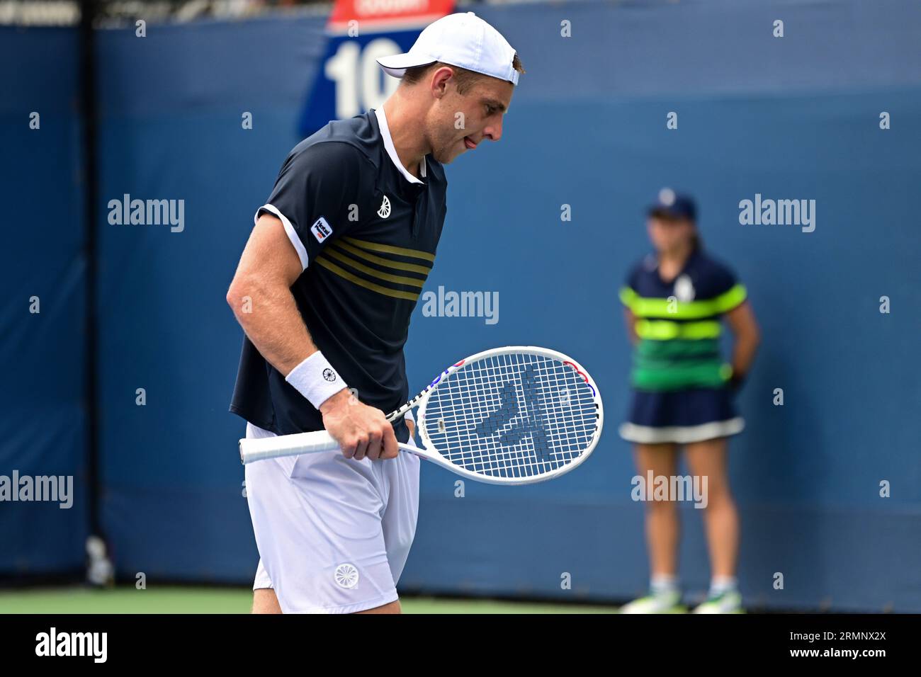 Tallon Griekspoor in action during a mens singles match at the 2023 US Open, Tuesday, Aug