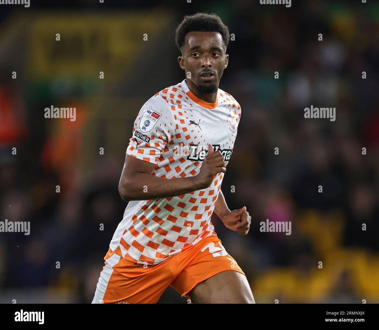 Oakley-Boothe of Blackpool during the Carabao Cup match Wolverhampton Wanderers vs Blackpool at Molineux, Wolverhampton, United Kingdom, 29th August 2023  (Photo by Mark Cosgrove/News Images) Stock Photo