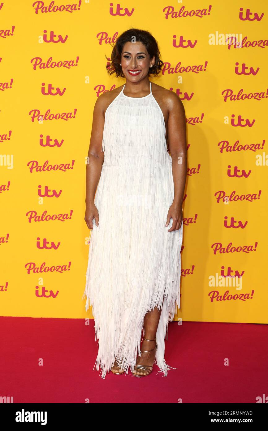 Saira Khan attends the ITV Palooza! held at The Royal Festival Hall in London. Stock Photo