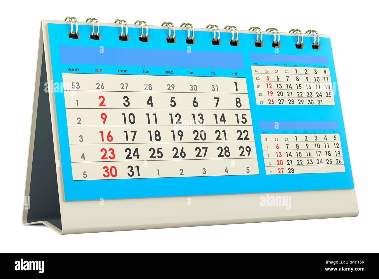 Desk Calendar, 3D rendering isolated on white background Stock Photo ...