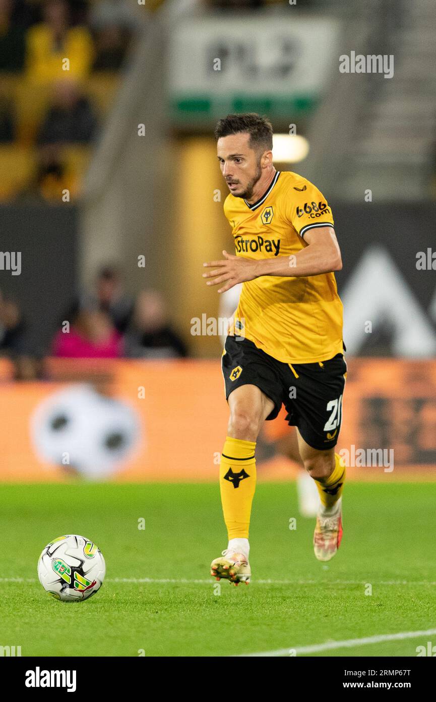 Pablo Sarabia of Wolves during the Carabao Cup Second Round match between Wolverhampton Wanderers and Blackpool at Molineux, Wolverhampton on Tuesday 29th August 2023. (Photo: Gustavo Pantano | MI News) Credit: MI News & Sport /Alamy Live News Stock Photo