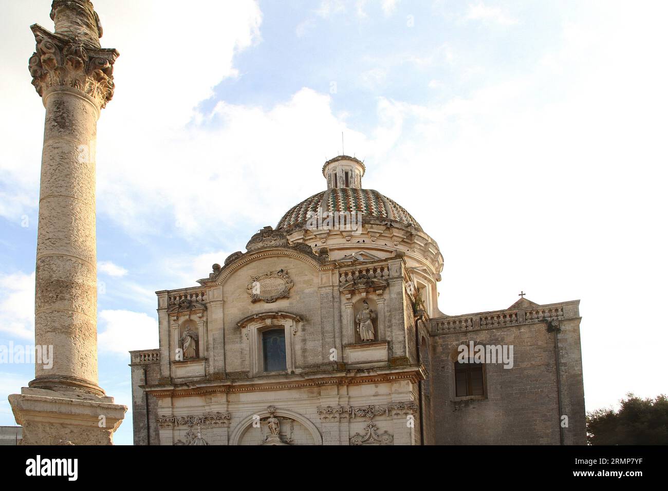 Lequile, Italy. the Exterior view of the 17th century Church of Saint