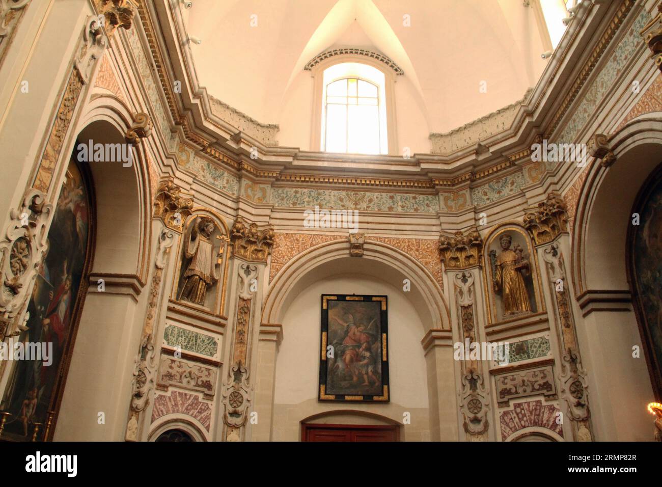 Lequile, Italy. Interior of the 17th century Church of Saint Vitus