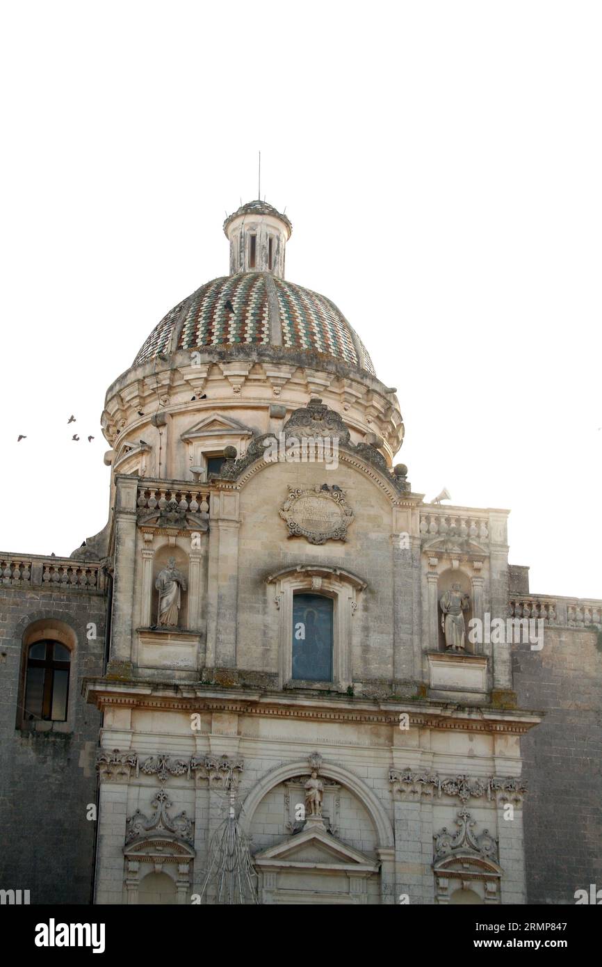 Lequile, Italy. the Exterior view of the 17th century Church of Saint
