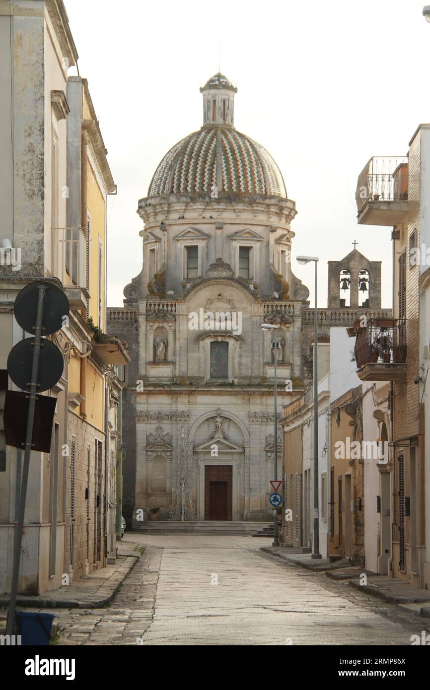 Lequile, Italy. the Exterior view of the 17th century Church of Saint