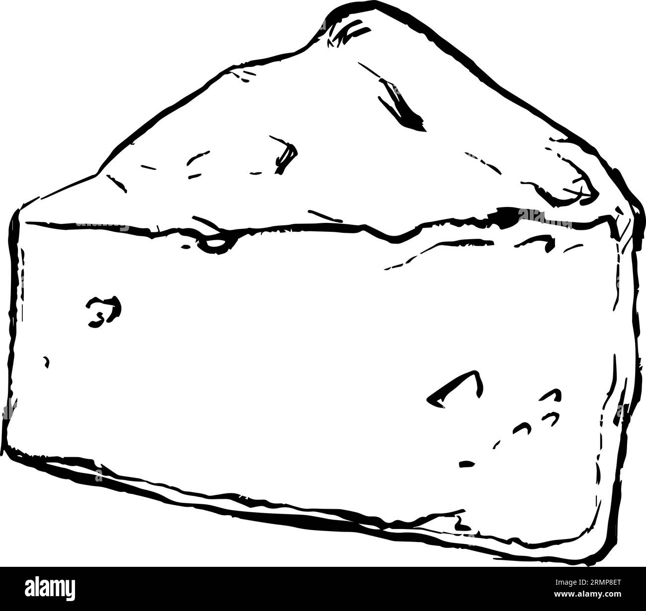 Cheese with cutted piece vector. Creamy cutted brie or camembert cheese