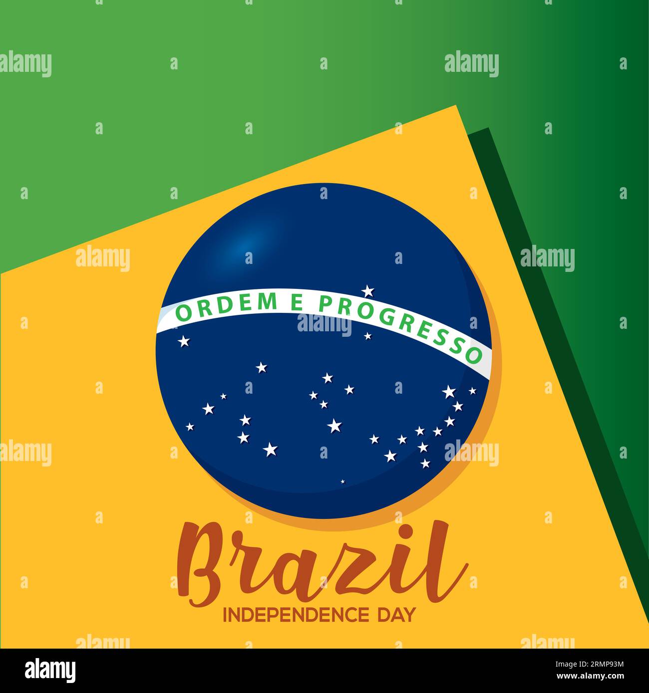 Colored independence of brazil September 7 Poster Vector Stock Vector ...