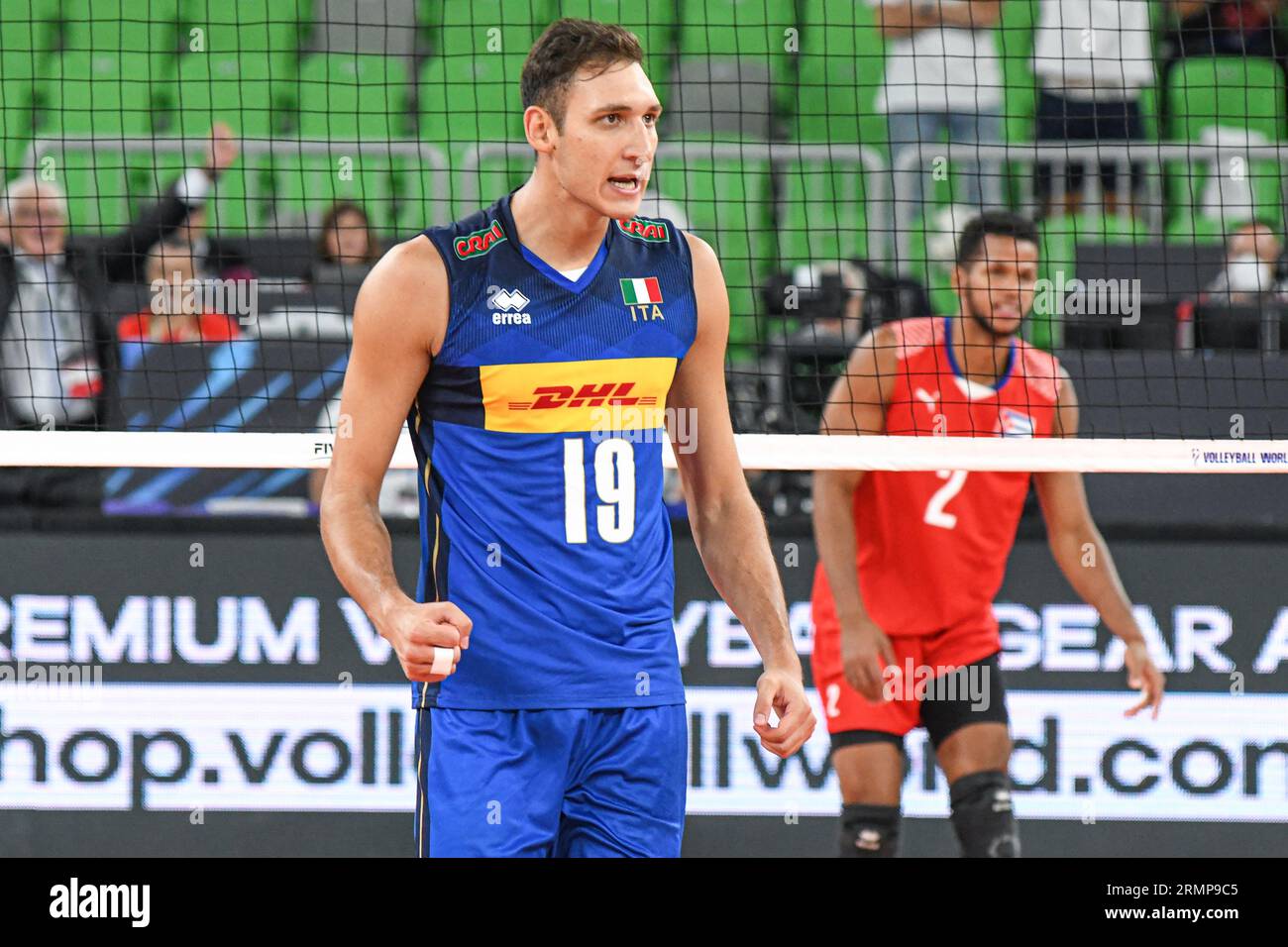 Roberto Russo (Italy), Osniel Melgarejo (Cuba). Volleyball World Championship 2022. Stock Photo