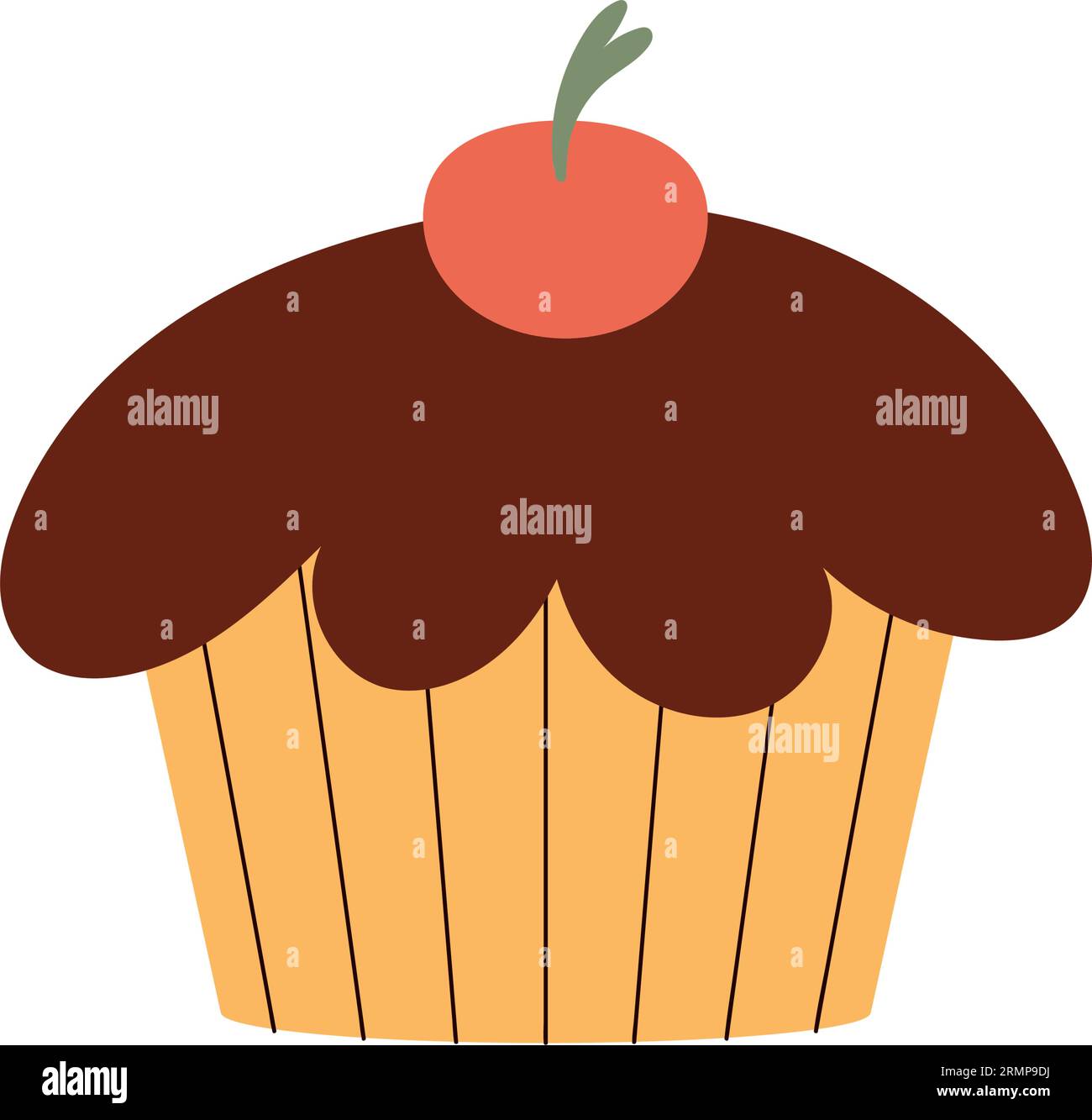 birthday cupcake illustration vector isolated Stock Vector Image & Art ...