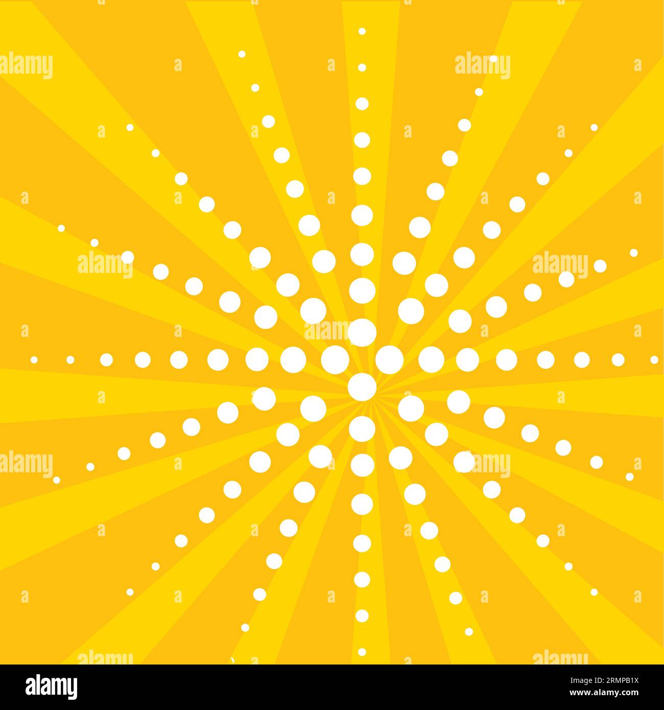 Colored empty comic page with halftone effects Vector Stock Vector