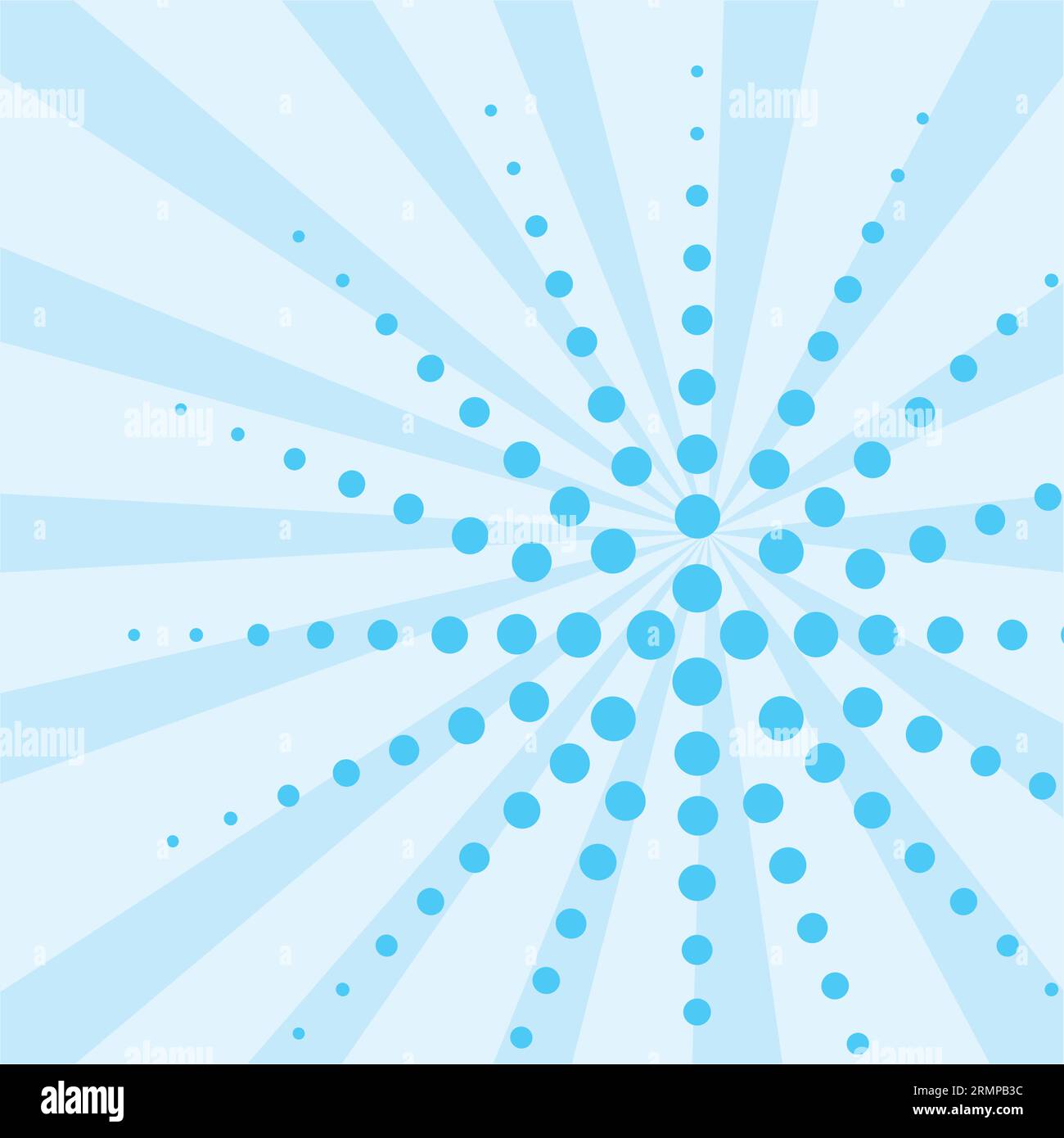 Colored empty comic page with halftone effects Vector Stock Vector