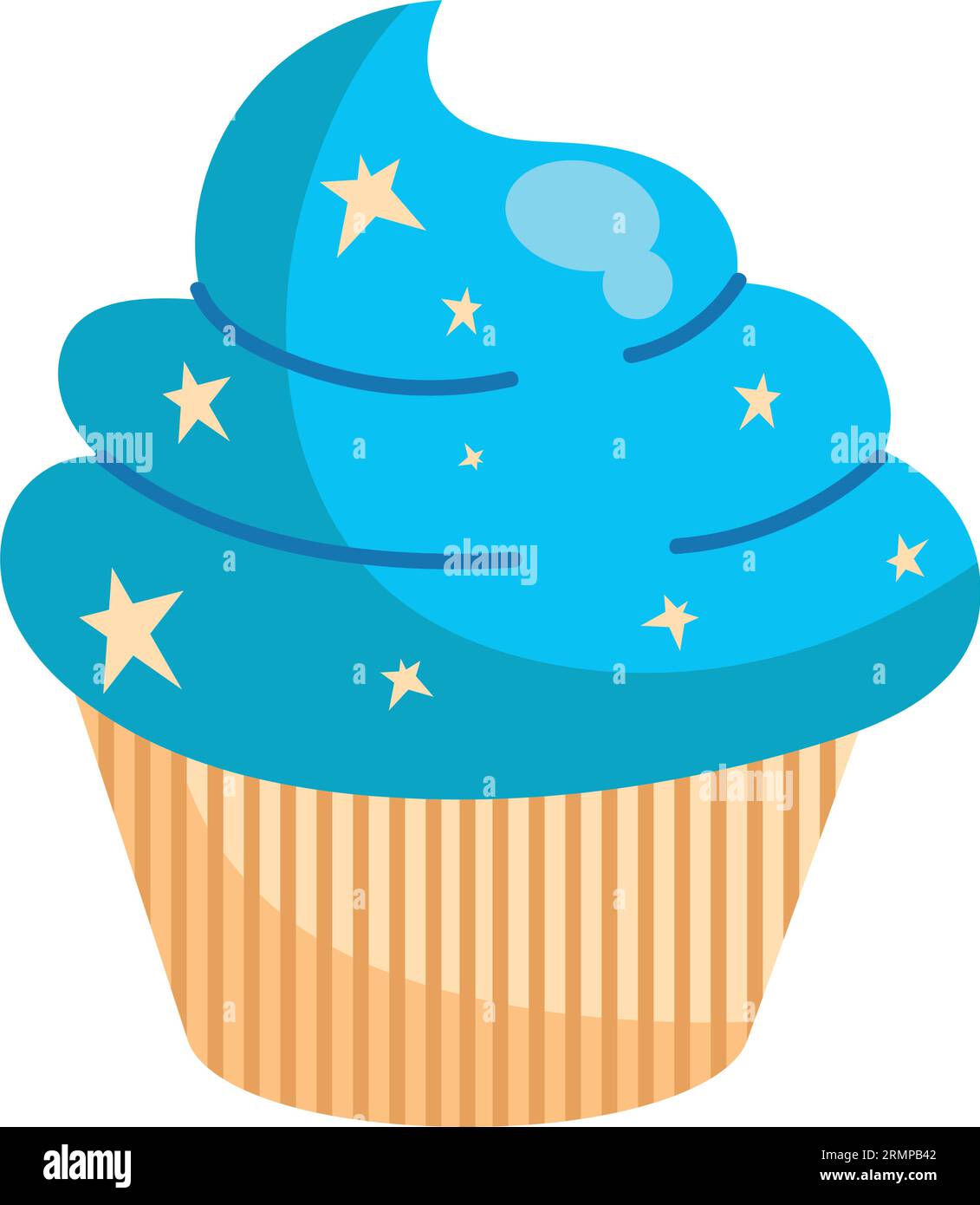 blue cupcake illustration vector isolated Stock Vector Image & Art - Alamy