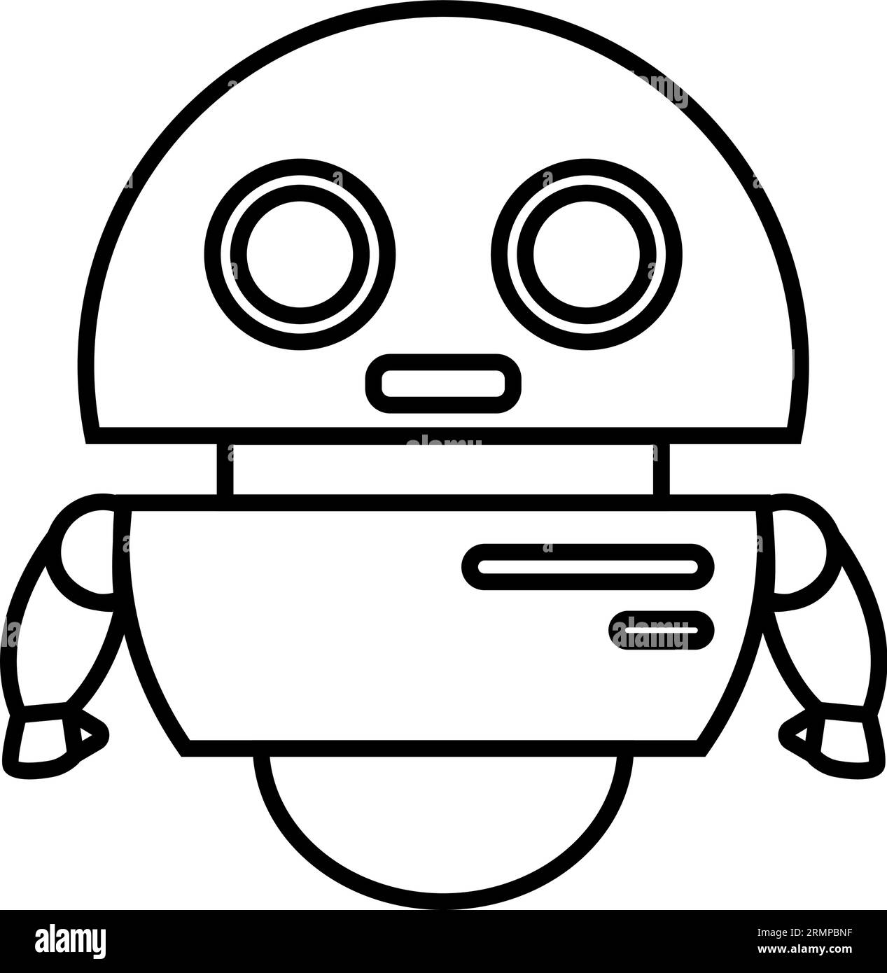 Outline of an isolated robot toy icon Vector Stock Vector Image & Art ...