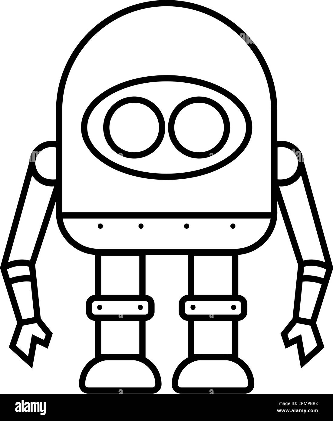 Outline of an isolated robot toy icon Vector Stock Vector Image & Art ...