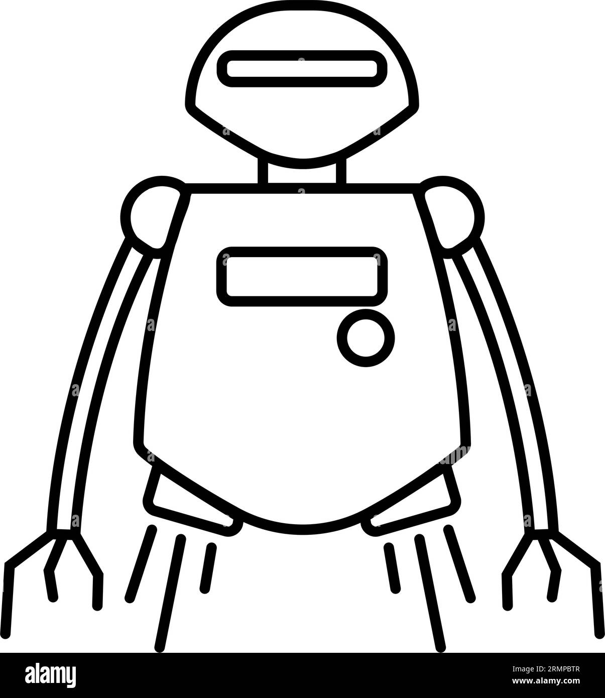 Outline of an isolated robot toy icon Vector Stock Vector Image & Art ...