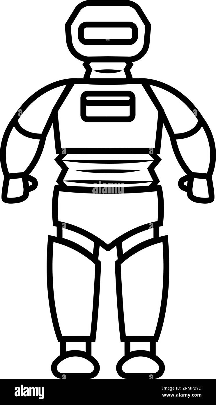 Outline of an isolated robot toy icon Vector Stock Vector Image & Art ...