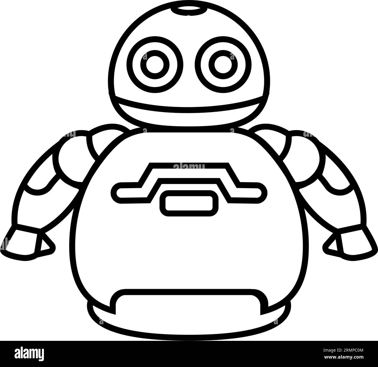 Outline of an isolated robot toy icon Vector Stock Vector Image & Art ...