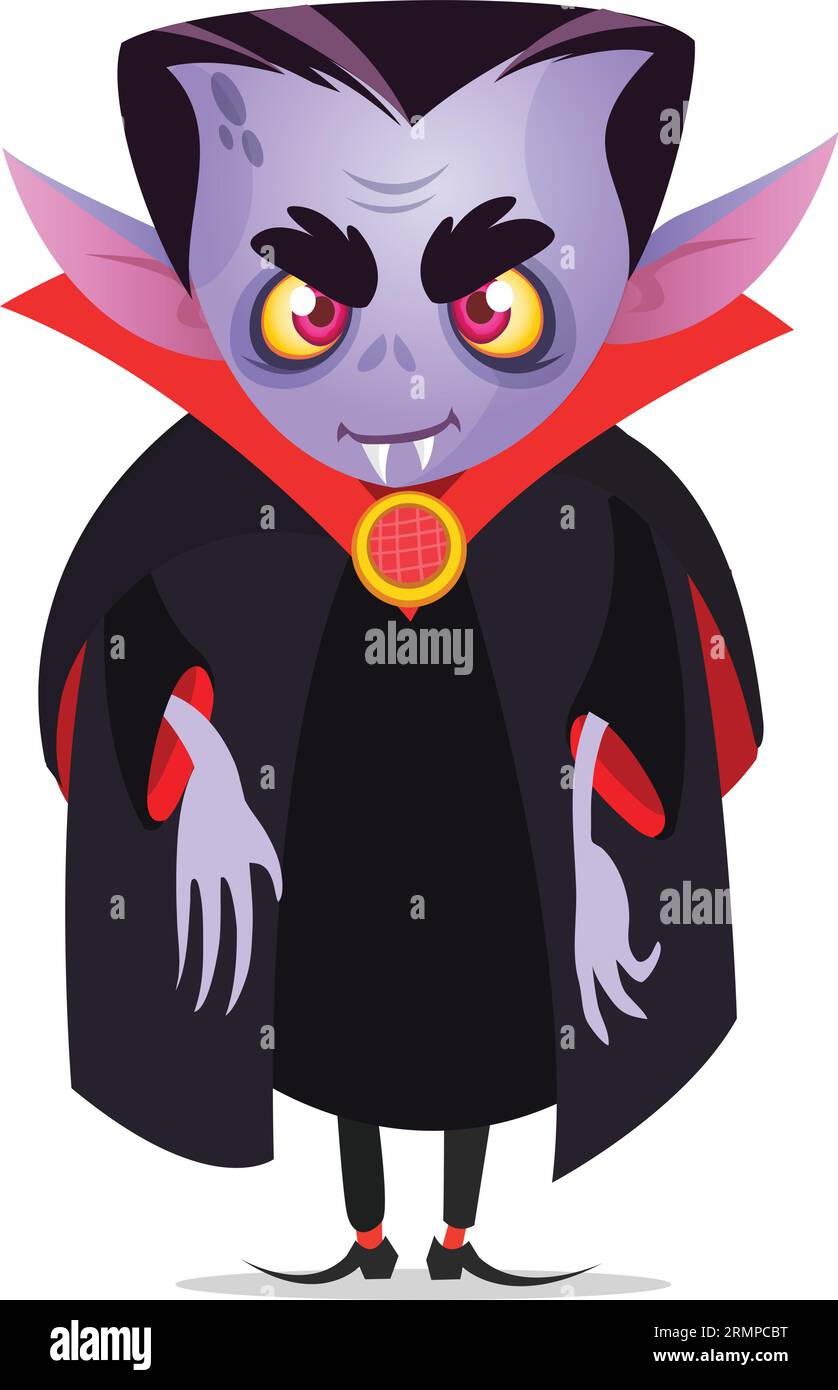 Happy Halloween character - cute vampire isolated on white background ...