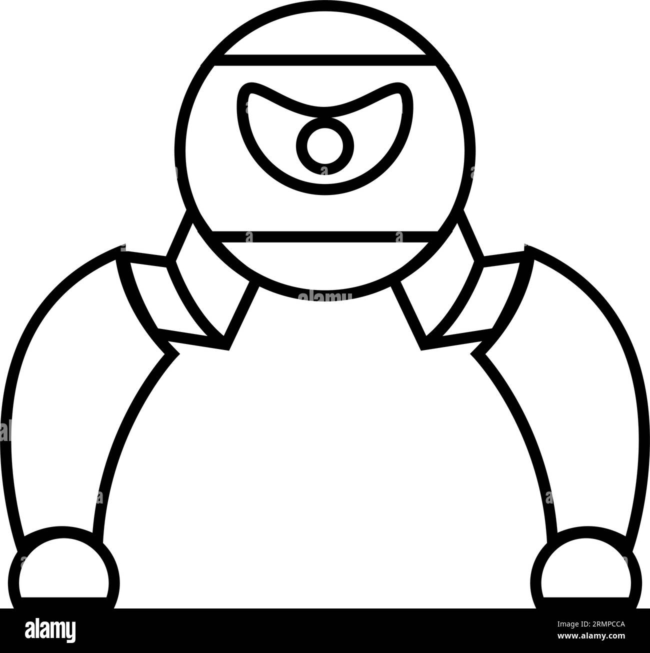 Outline of an isolated robot toy icon Vector Stock Vector Image & Art ...