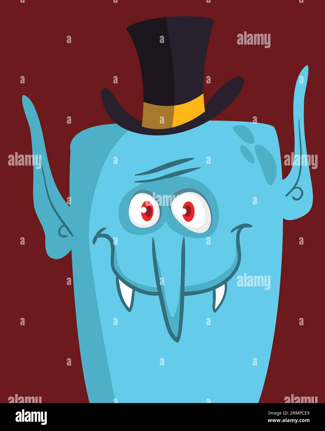Cute cartoon vampire smiling. Vector illustration isolated Stock Vector ...