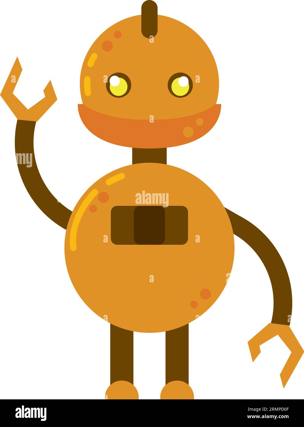 Isolated colored cute robot toy icon Vector Stock Vector Image & Art ...