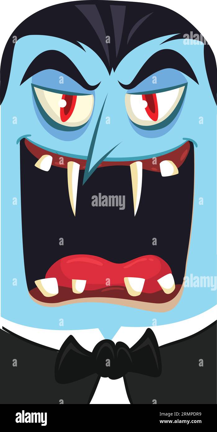 Happy Halloween. Count Dracula face avatar. Cute cartoon vampire ...