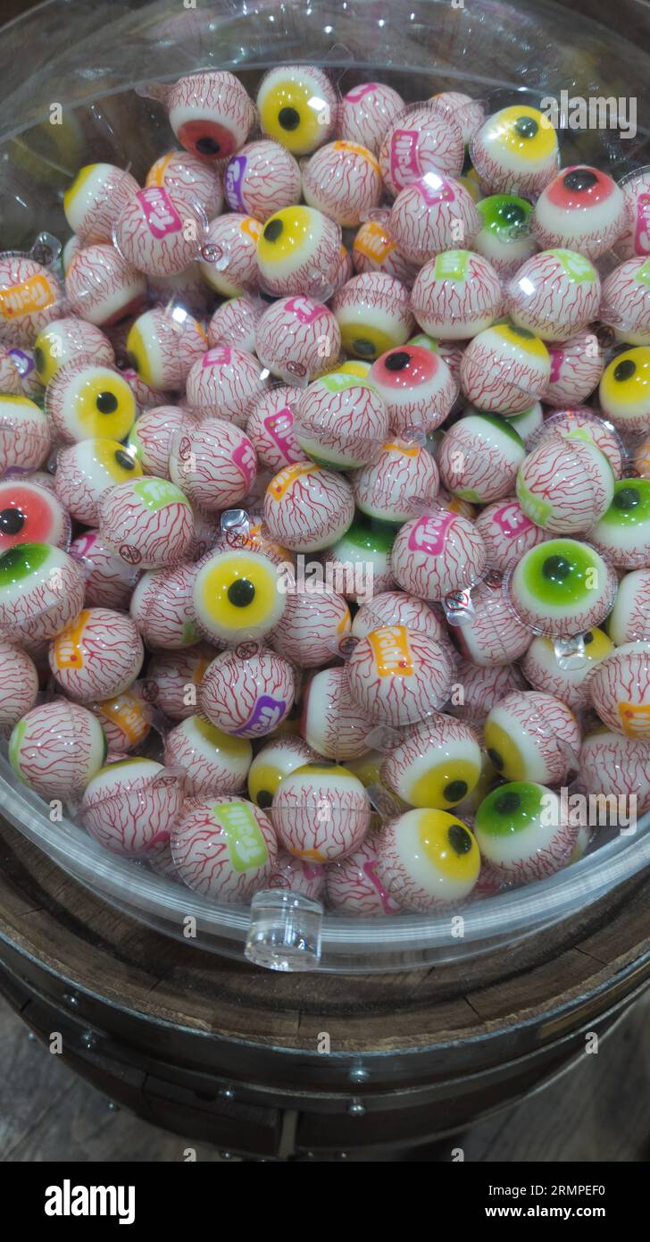 Eye ball sweets for sale in sarlat Stock Photo