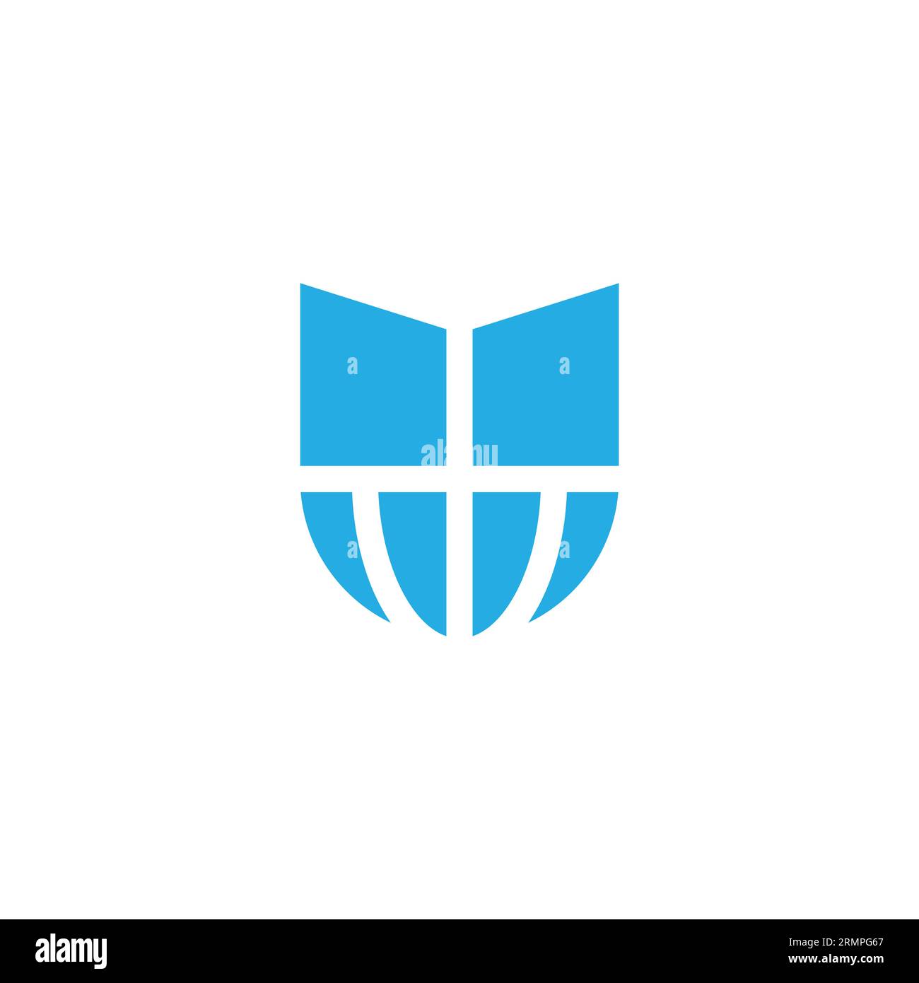 globe window simple geometric logo vector Stock Vector