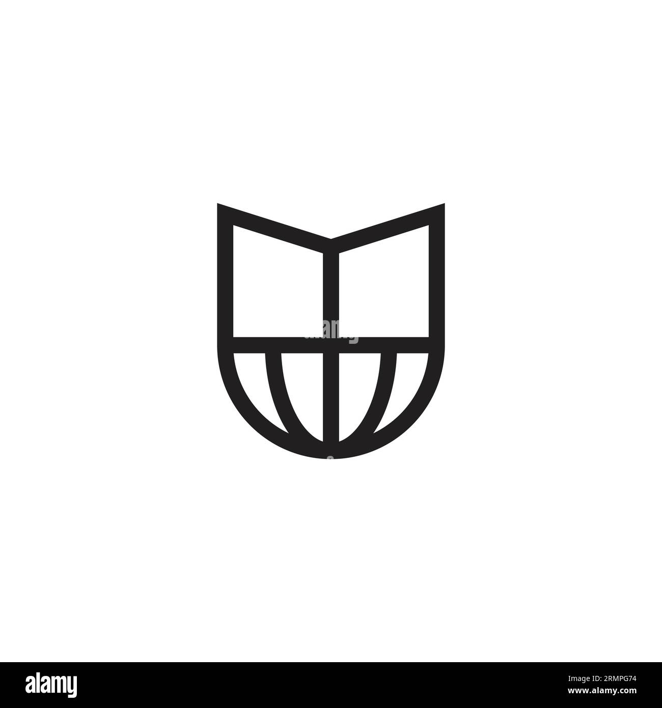 book globe simple geometric line logo vector Stock Vector Image & Art ...