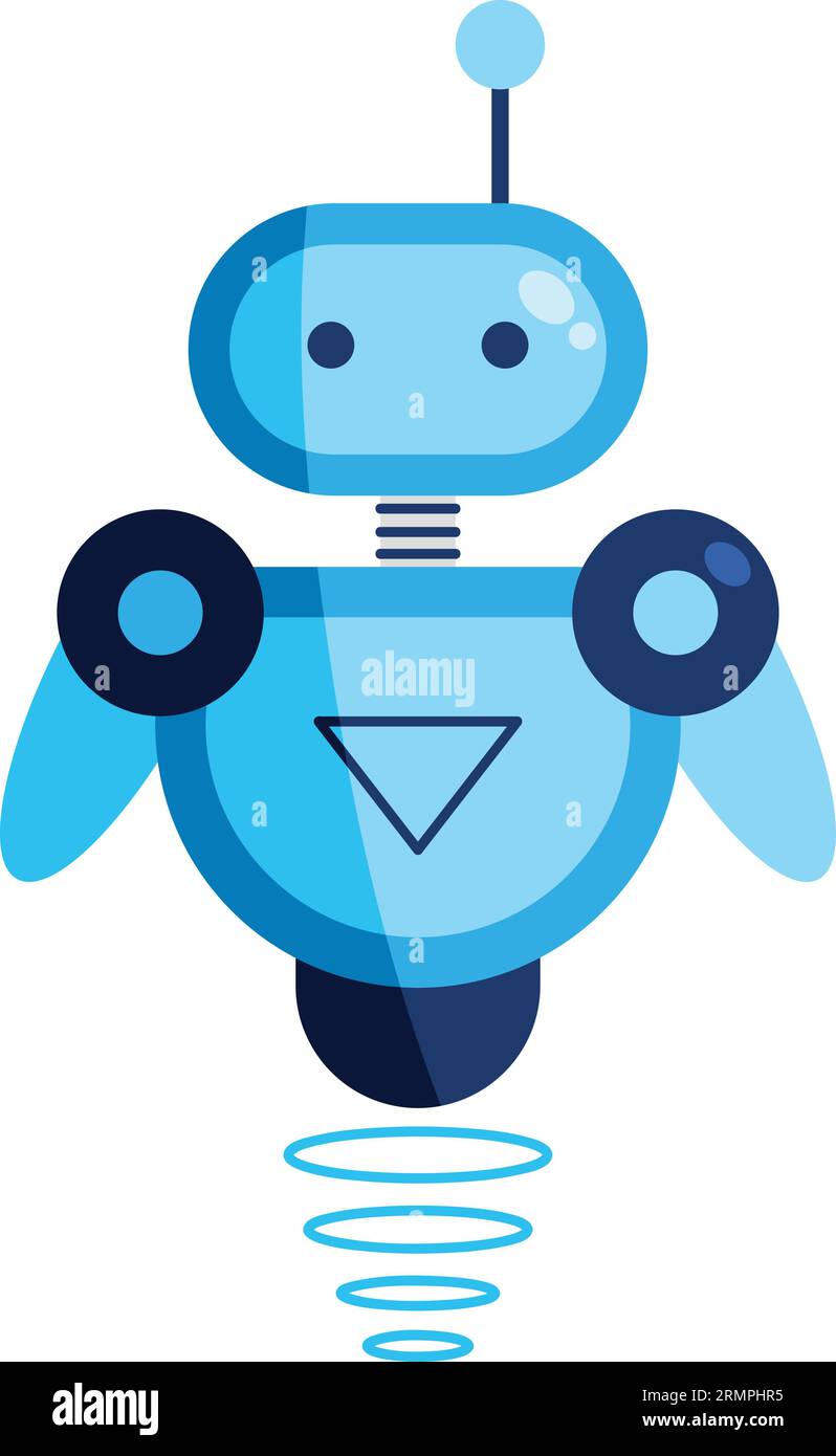 floating ai robot vector isolated Stock Vector Image & Art - Alamy