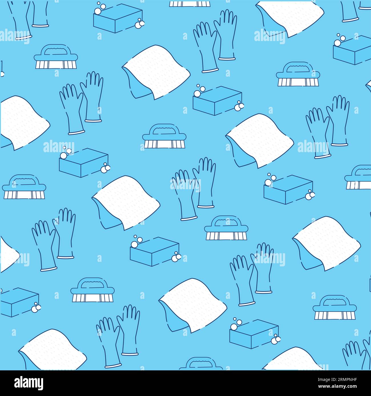 Seamless pattern background with cleaning icons Vector Stock Vector