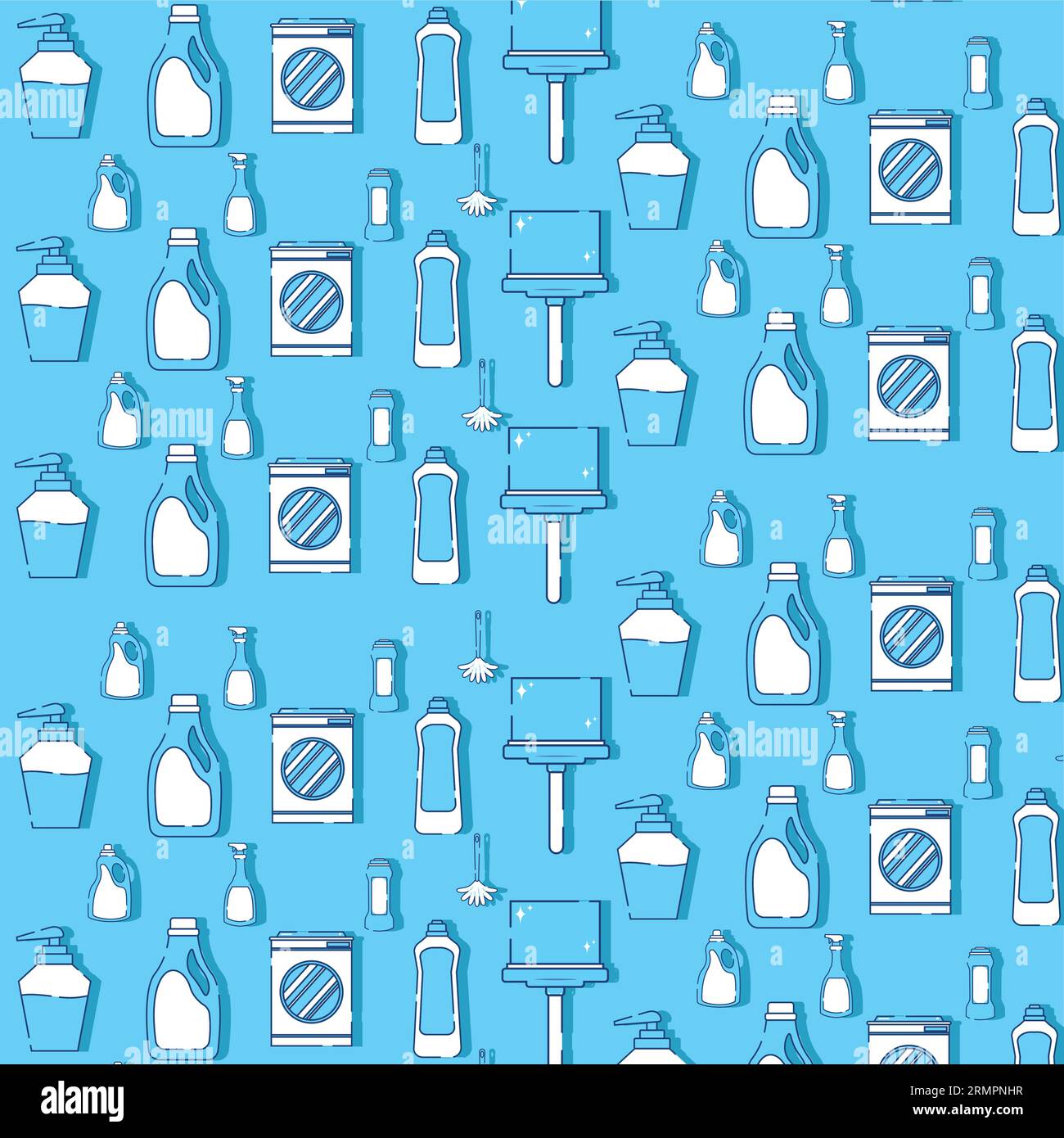 Seamless pattern background with cleaning icons Vector Stock Vector