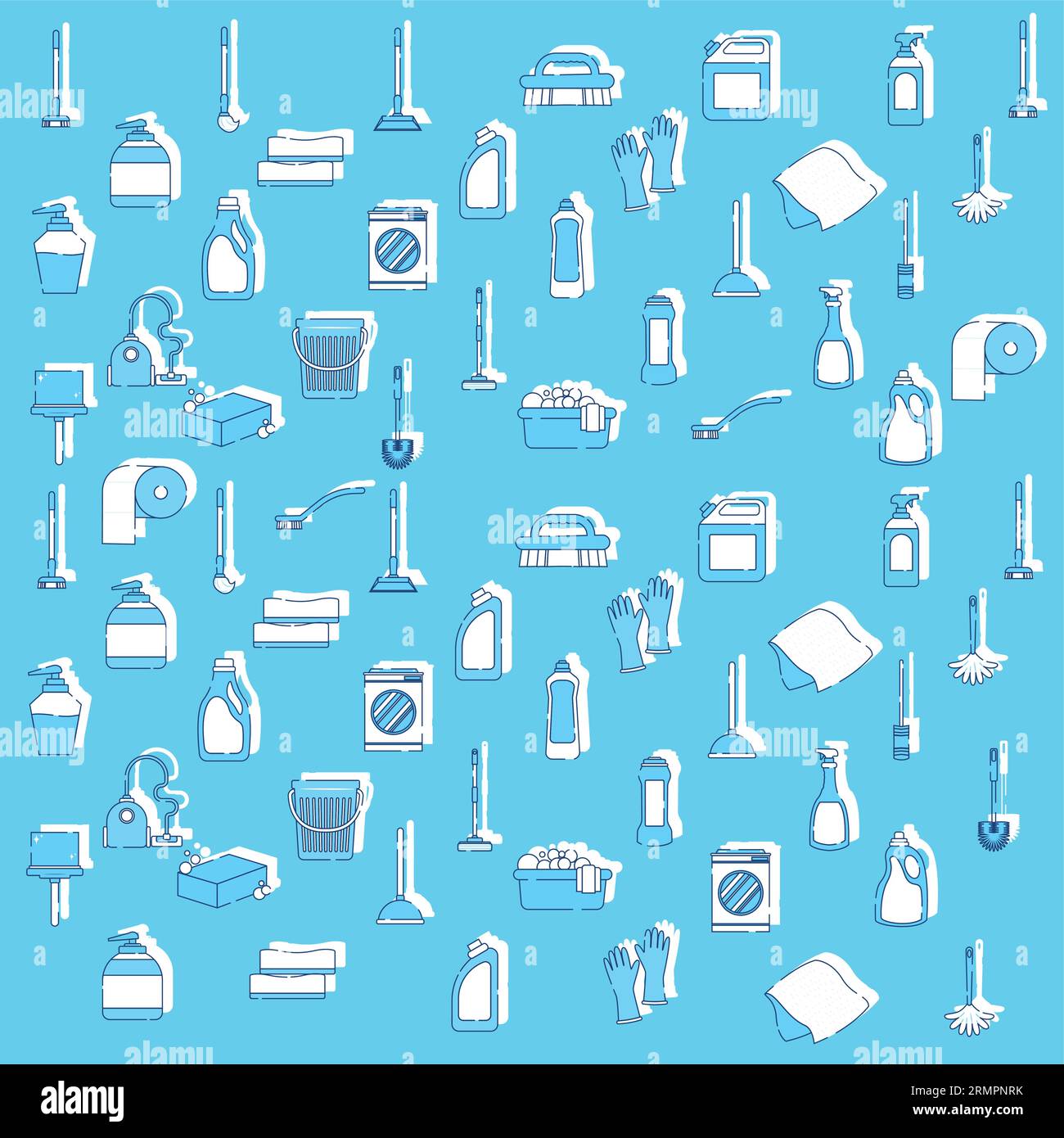 Seamless pattern background with cleaning icons Vector Stock Vector