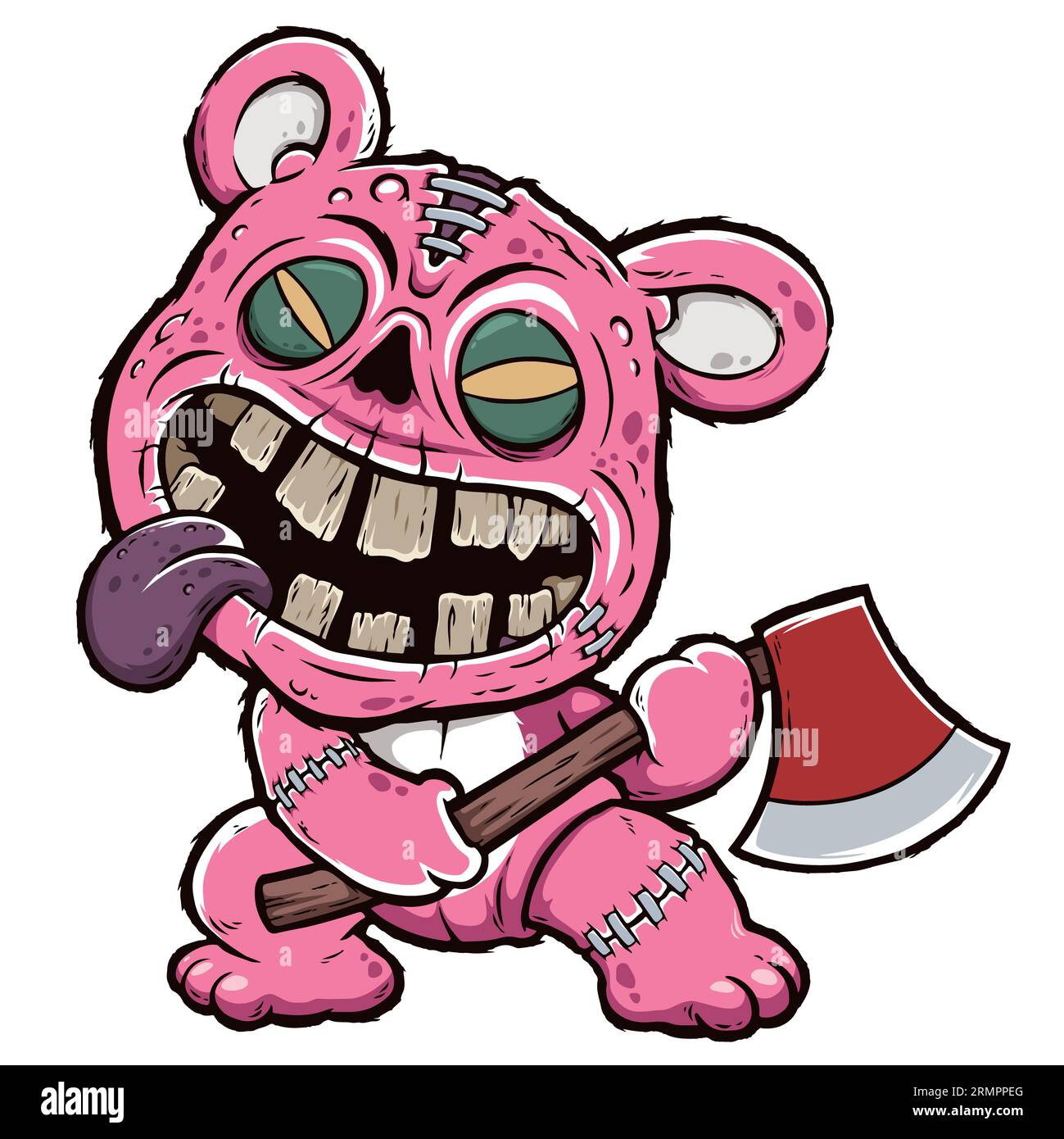 Vector illustration of Cartoon Teddy Zombie characters, Zombie Bear, Evil  bear Stock Photo - Alamy