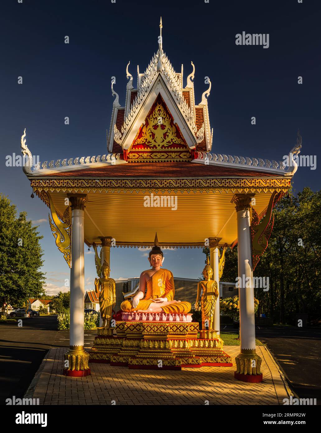 Lao Buddha Ariyamett Aram Temple   Morris, Connecticut, USA Stock Photo