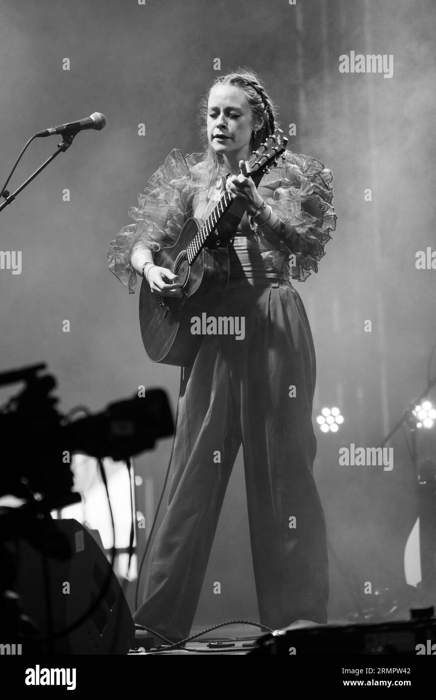 Anna B Savage plays the Far Out Stage at Green Man Festival in Wales ...