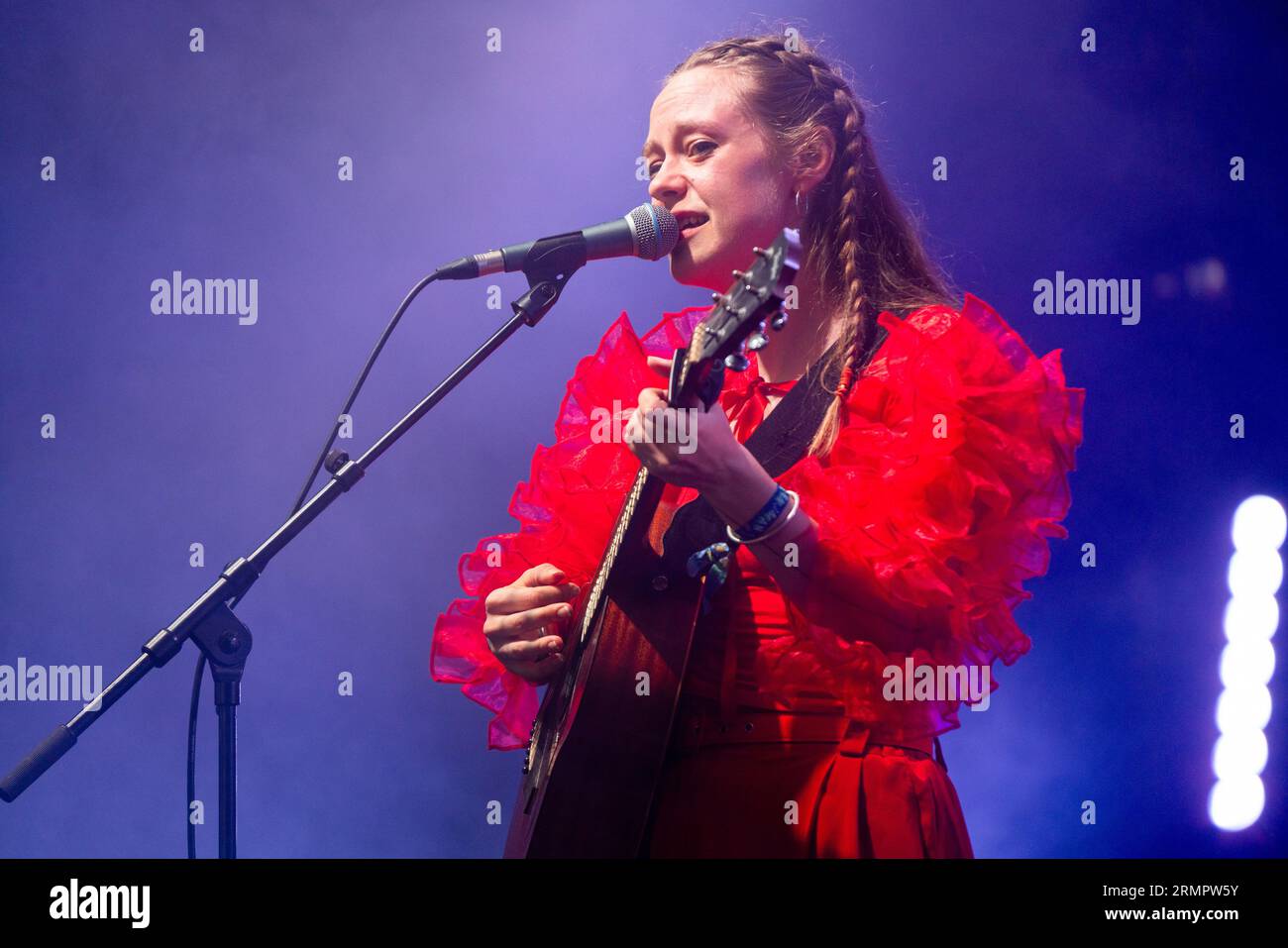 Anna B Savage plays the Far Out Stage at Green Man Festival in Wales ...