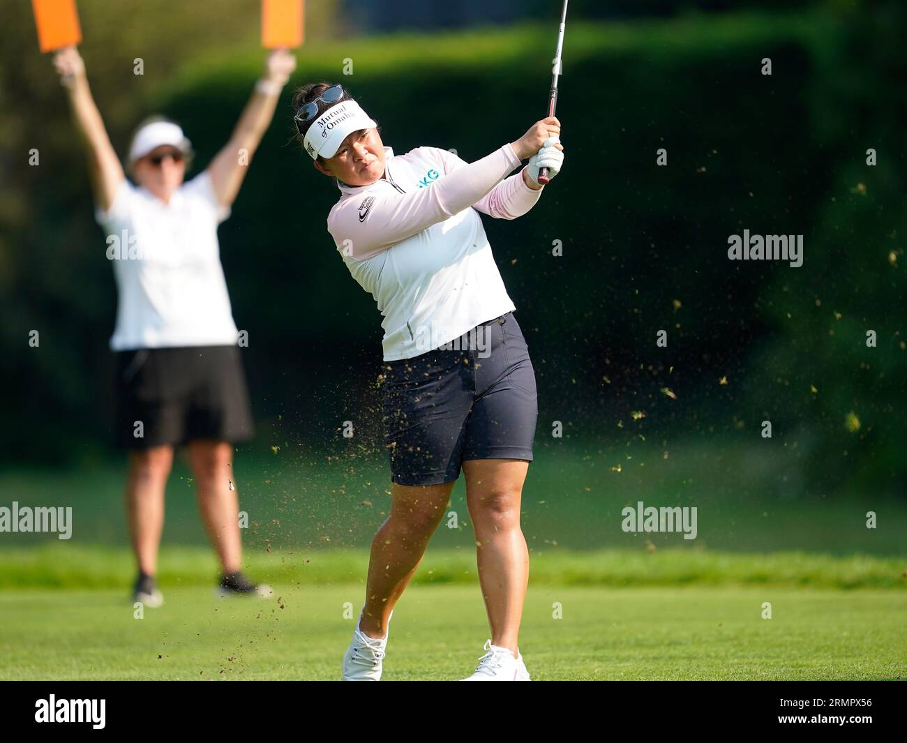 Megan Khang on the 8th hole at the 2023 Women's Open, at the Shaughnessy Golf and Country Club, in Vancouver, British Columbia, August 27, 2023. Stock Photo