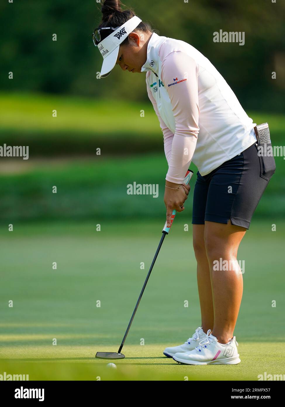 Megan Khang on the 9th hole at the 2023 Women's Open, at the Shaughnessy Golf and Country Club