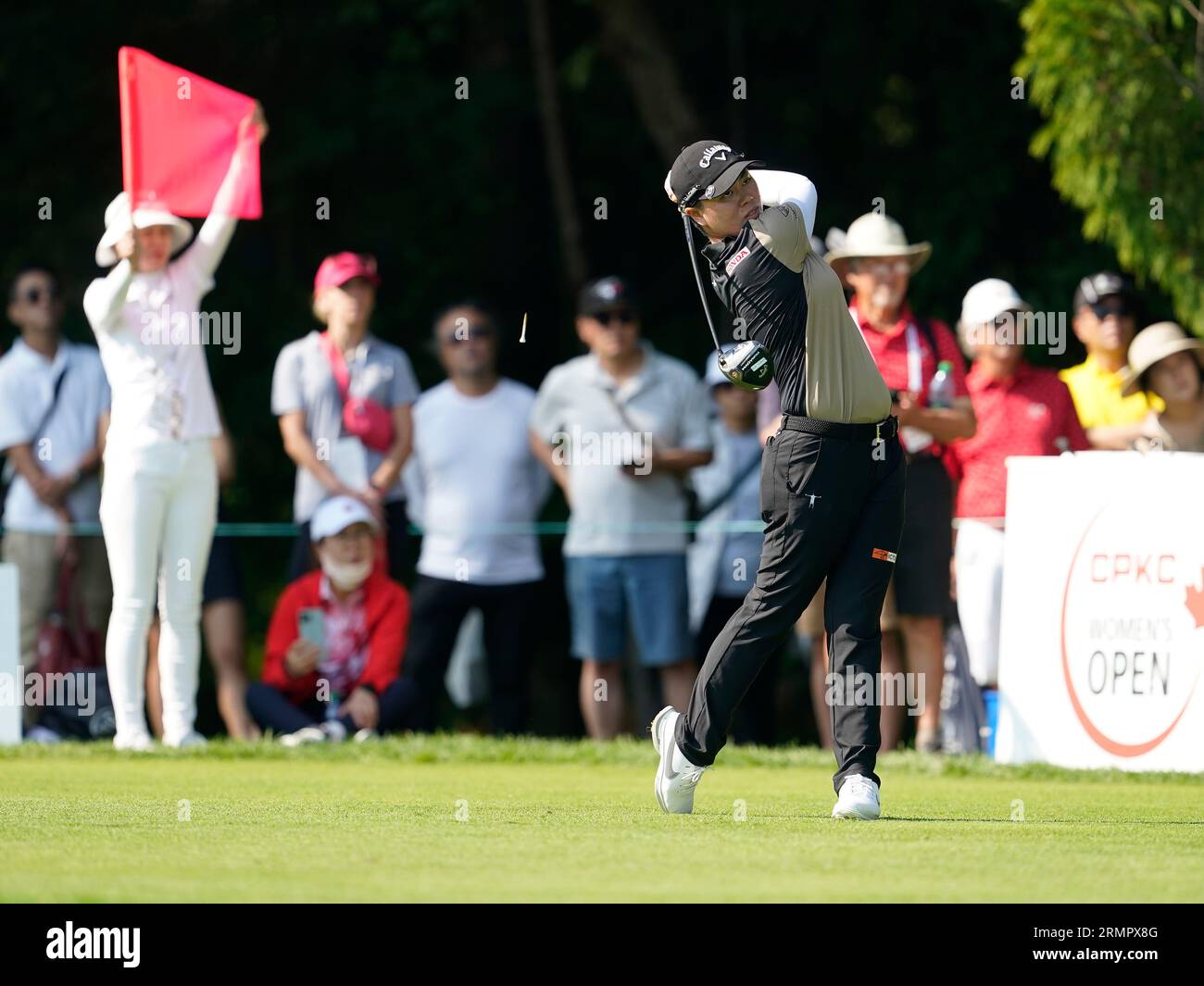 Yuka Saso at the 2023 Women's Open, at the Shaughnessy Golf and Country Club, in Vancouver