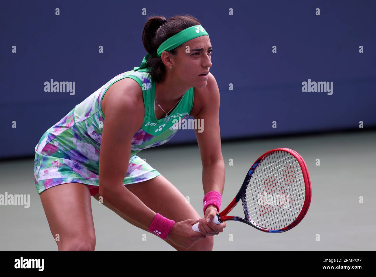 New York City, New York. 29th Aug, 2023. NEW YORK CITY, NEW YORK - AUGUST 29: Caroline Garcia of France during her first round loss to Yafang Wang of China on Day 2 of the US Open at the USTA Billie Jean King National Tennis Center on August 29, 2023 in New York City, New York. ( Credit: Adam Stoltman/Alamy Live News Stock Photo